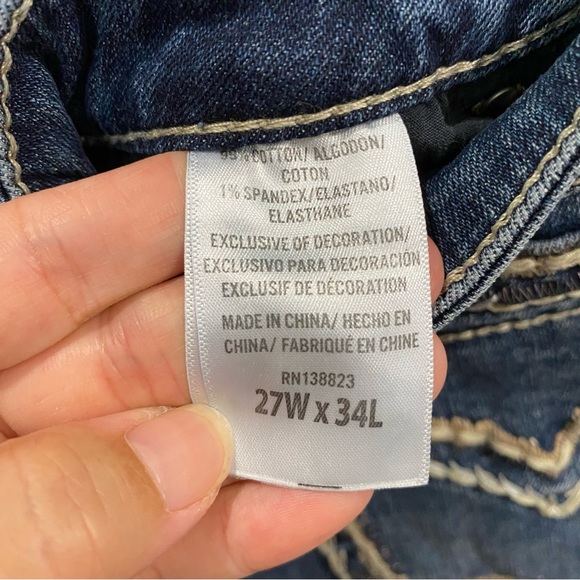 Shyanne Western Embroidered Full Length Low Rise Embellished Bootcut Denim 27 - Picture 6 of 10